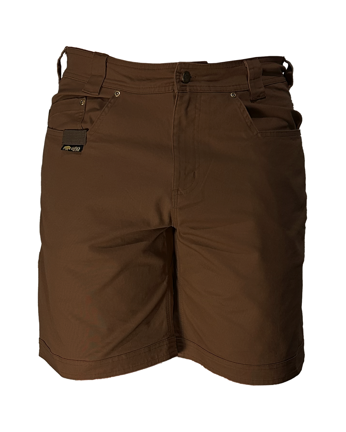 BRO work shorts with BisonHook utility tab for clip-on tools