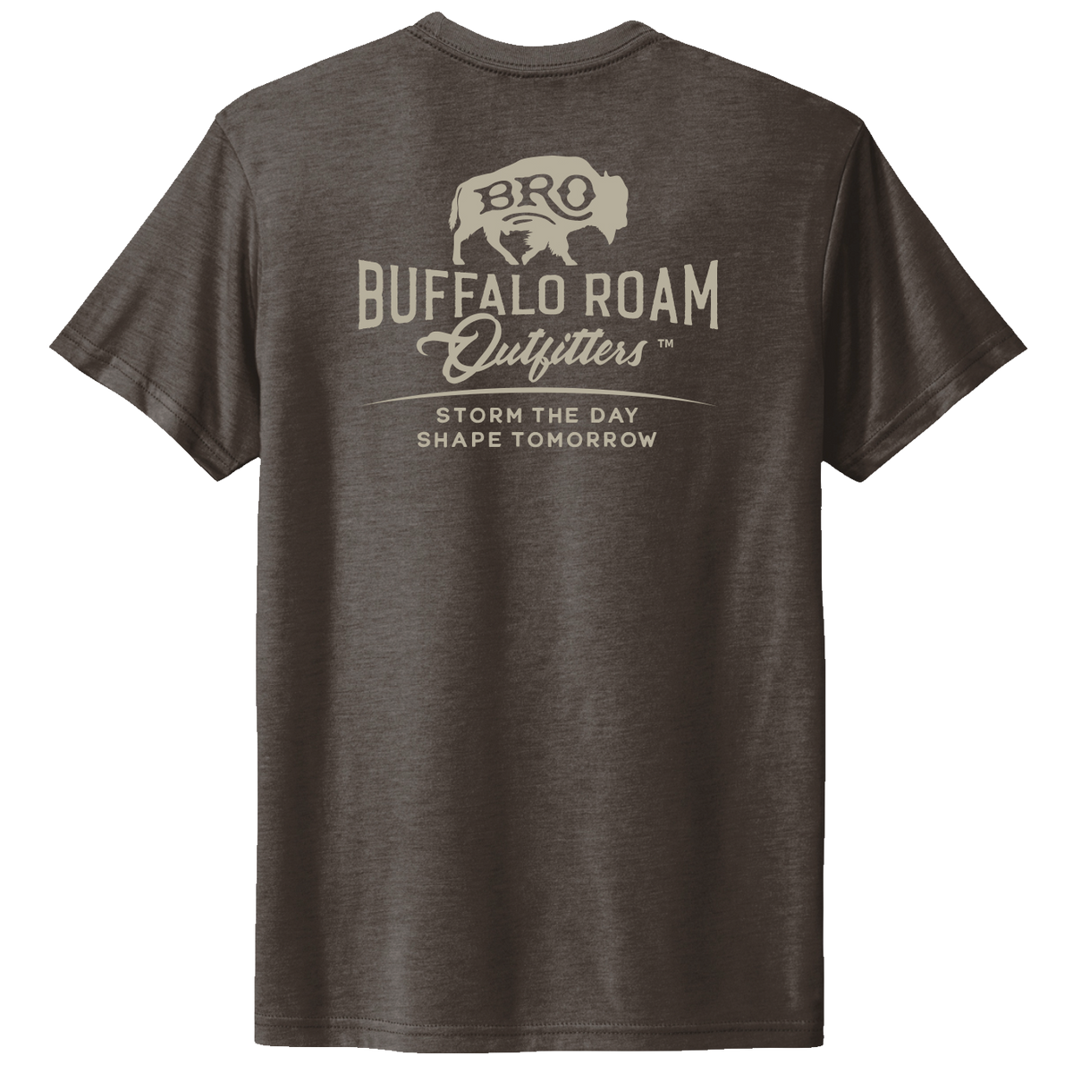BRO Logo Short Sleeve Tee in Macchiato, back graphic