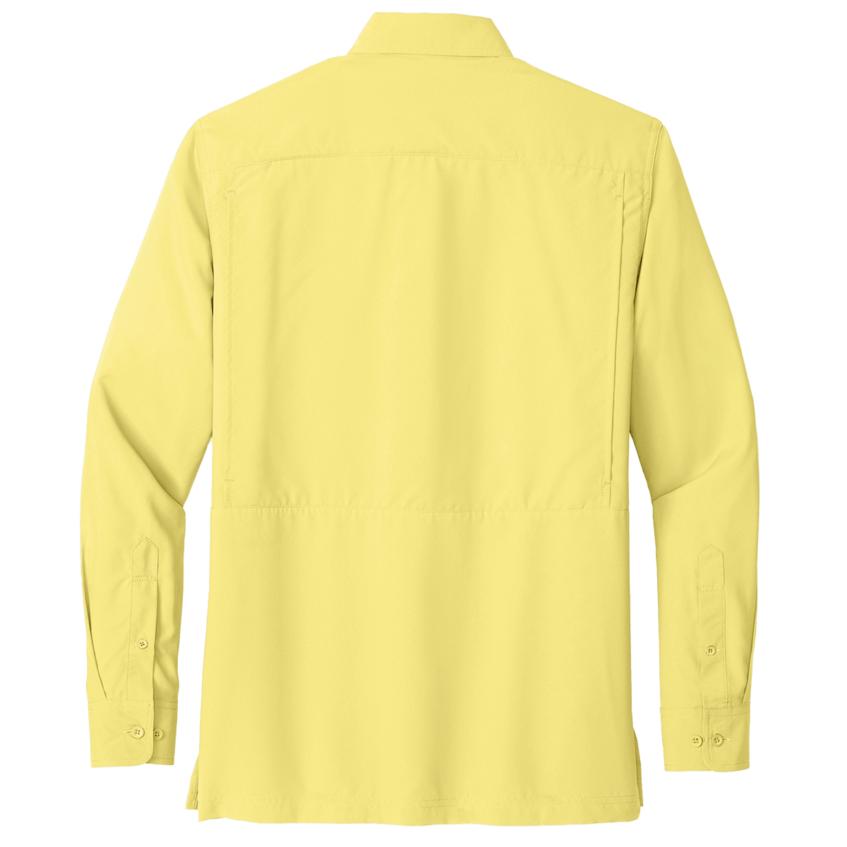 BRO Long Sleeve Daybreak UV Vented Shirt in Yellow – back view