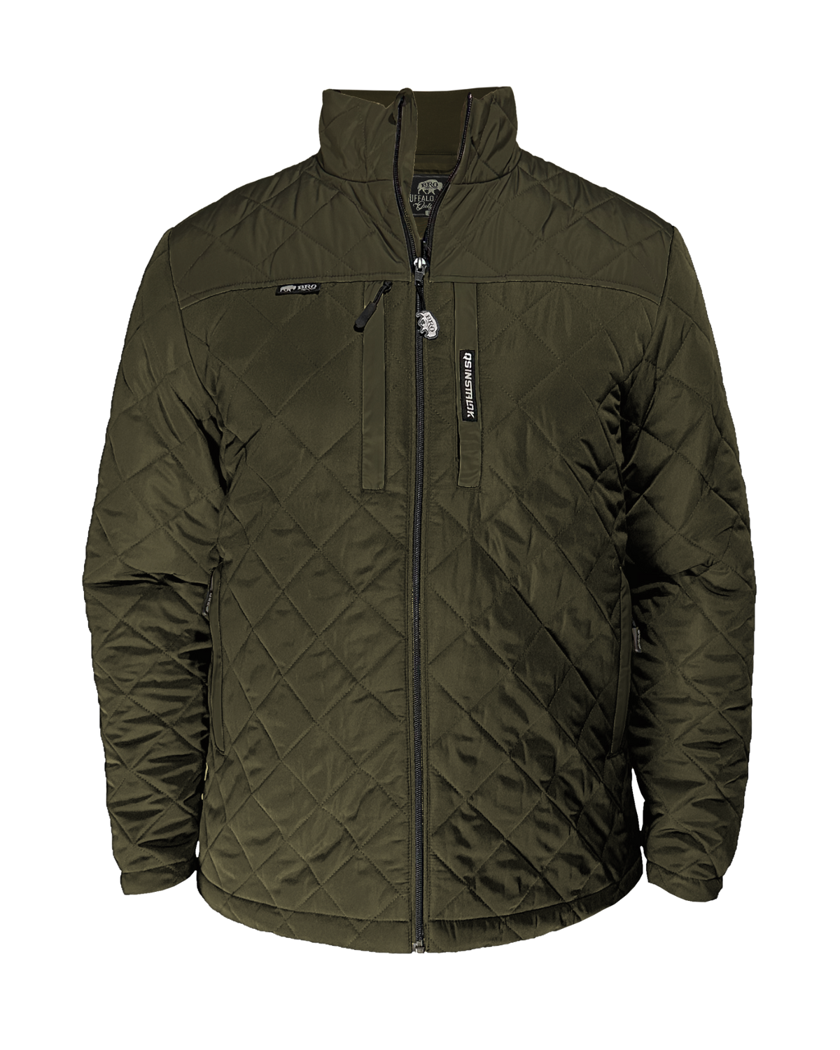 Steward Diamond-Quilted Jacket in BRO Green