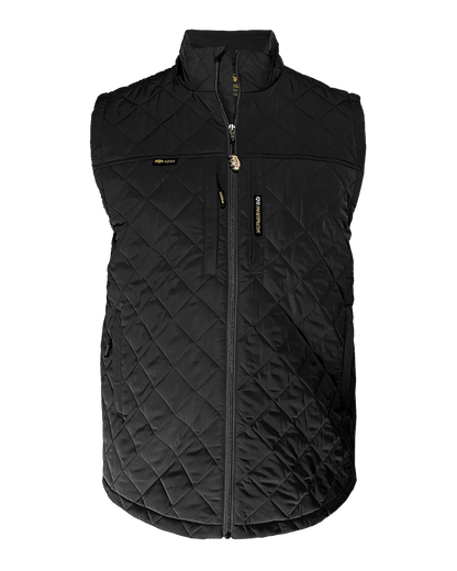 Steward Diamond-Quilted Vest in Black