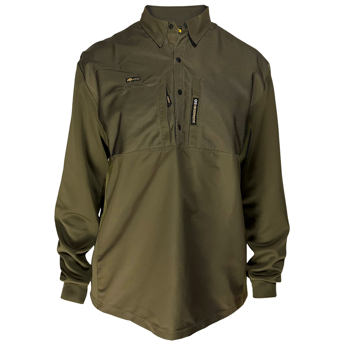 FOREMAN ArmFlex™ Midweight Work Shirt in BRO Green
