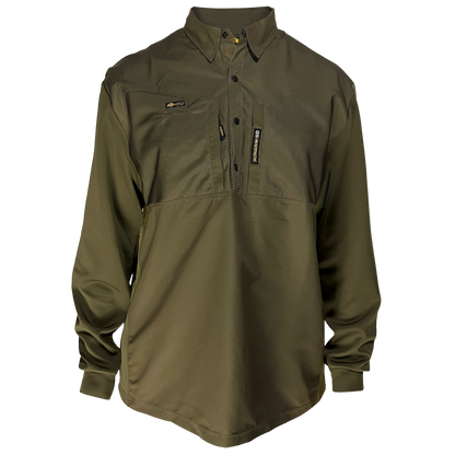 FOREMAN ArmFlex™ Midweight Work Shirt in BRO Green