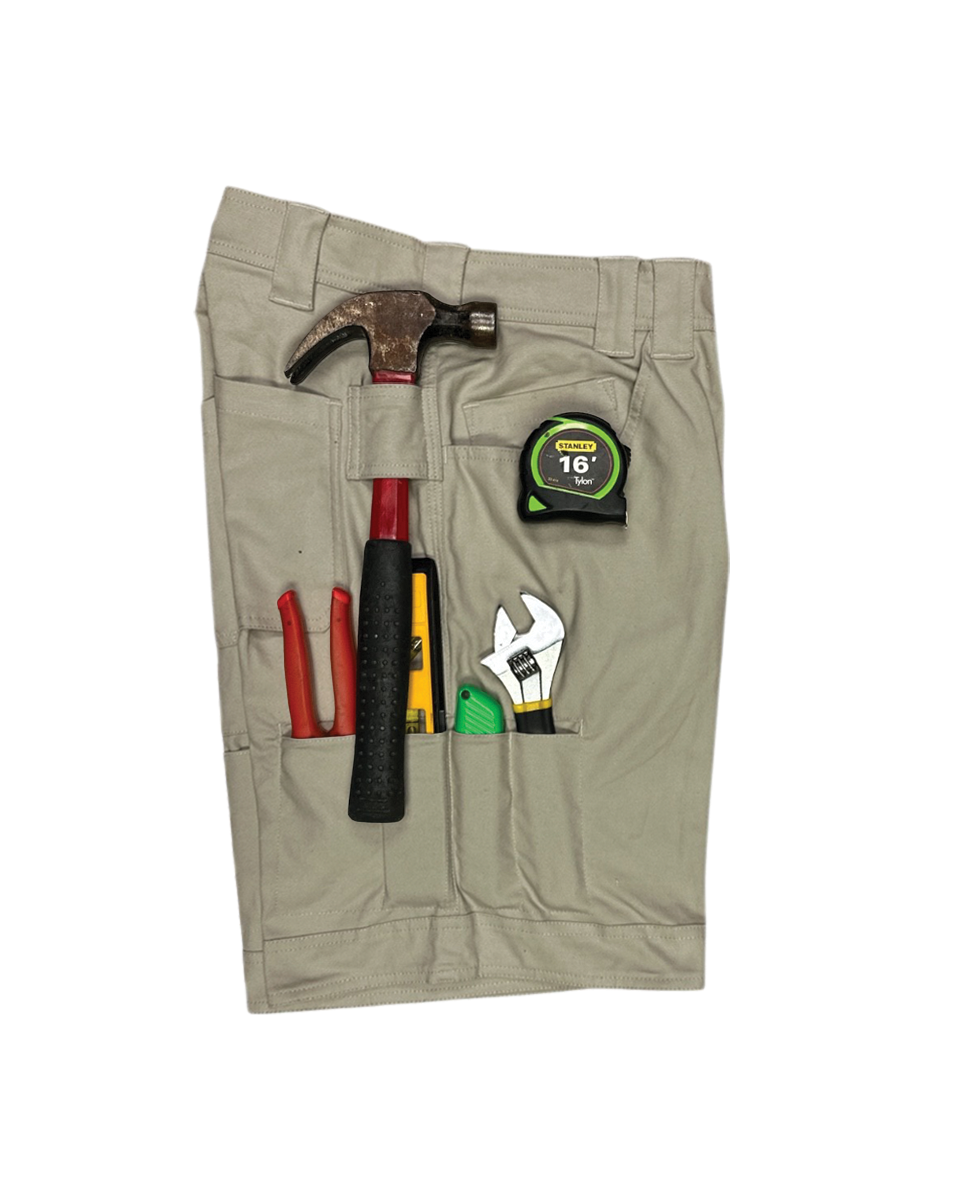 BRO TaskMaster 8 work shorts in BisonHide RangeFlex fabric