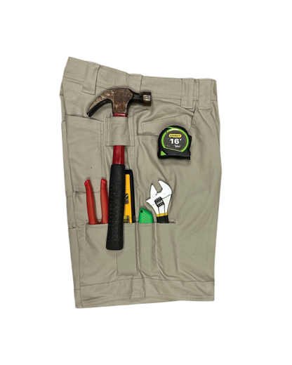 BRO TaskMaster 8 work shorts in BisonHide RangeFlex fabric