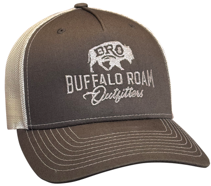 BRO Embroidered Logo Trucker Hat in Brown