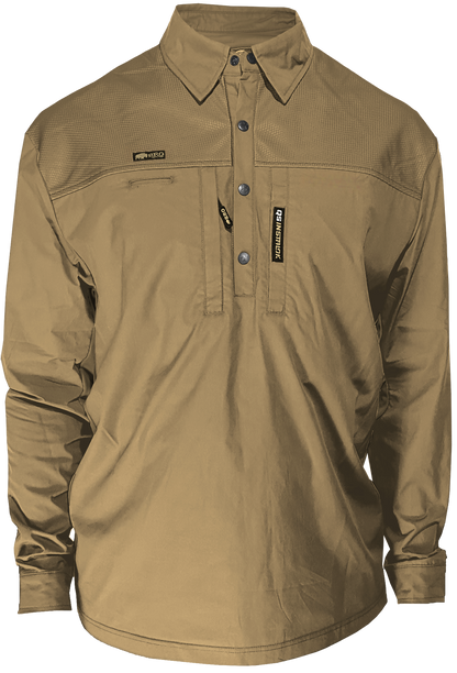 DiamondHide Ripstop reinforced shoulders on FOREMAN Classic work shirt