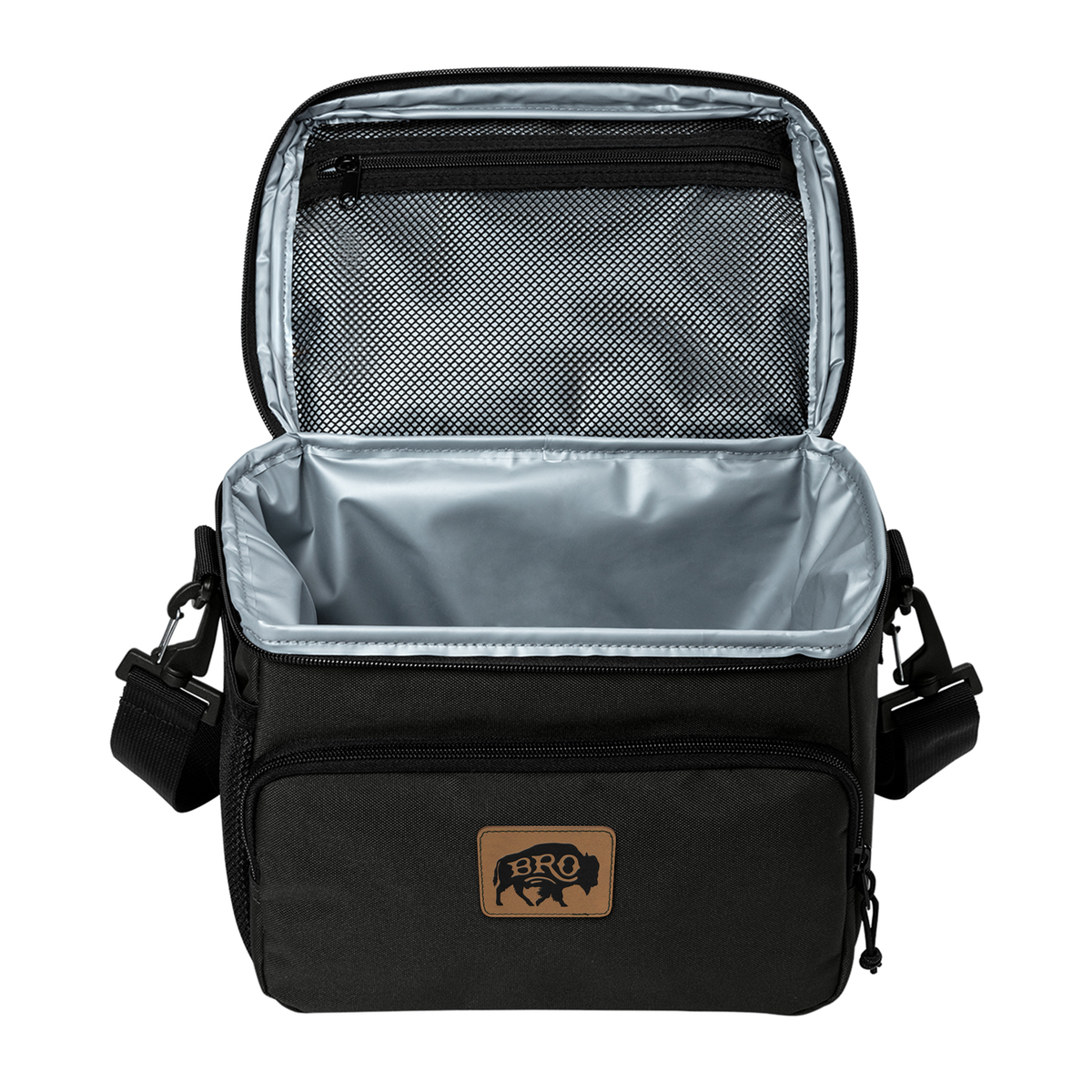 BRO 8 Can Cooler in Black – alternate detail view