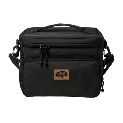 BRO 8 Can Cooler in Black – front view