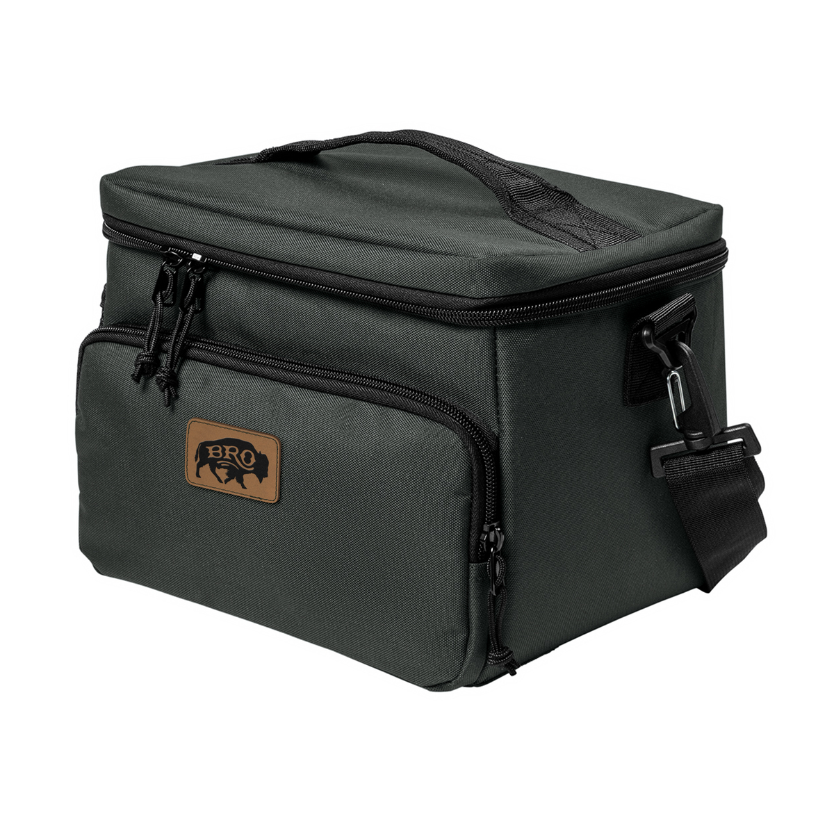 BRO 8 Can Cooler in Charcoal – alternate view