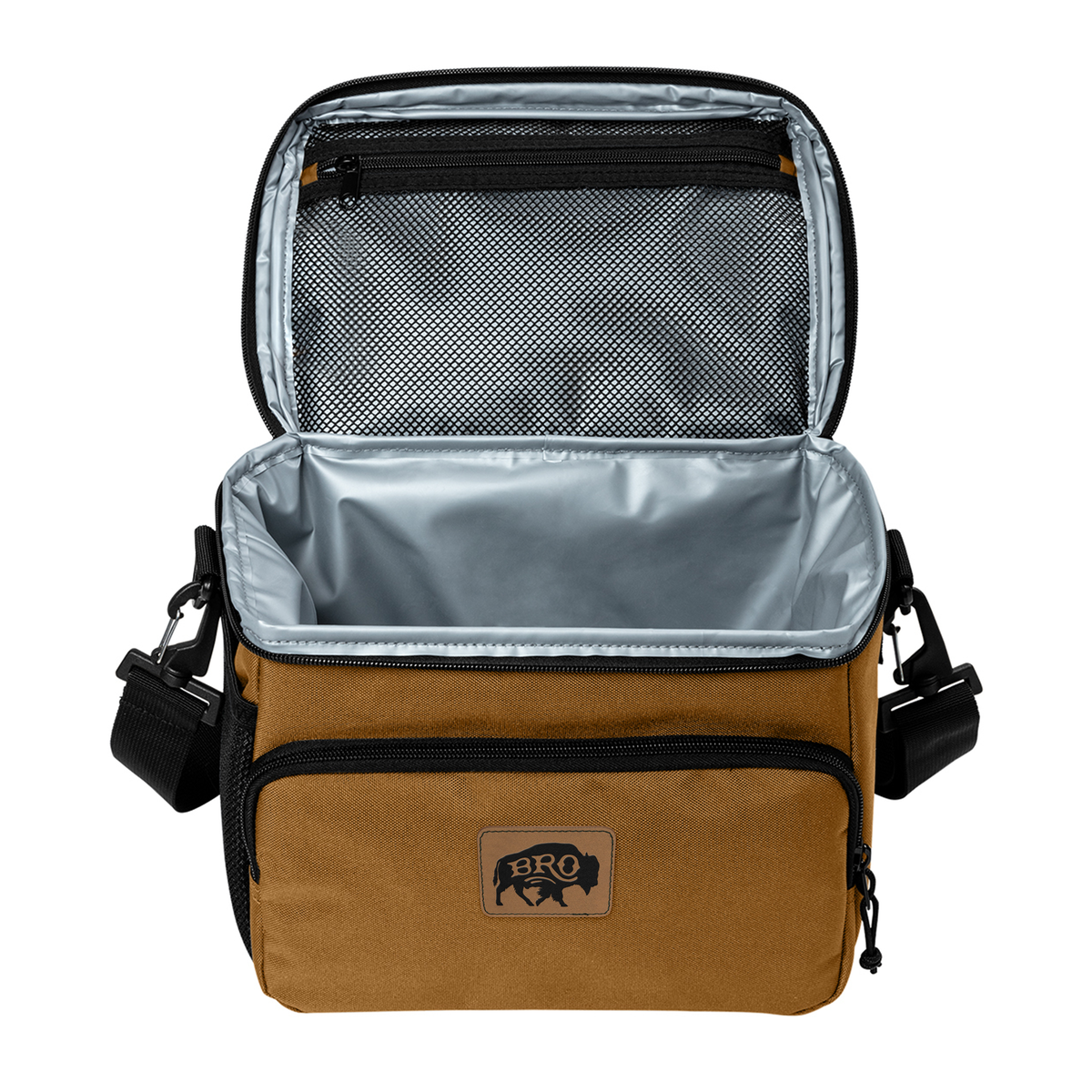 BRO 8 Can Cooler in Duck Brown – alternate detail view