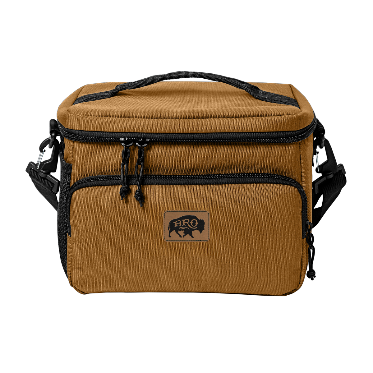 BRO 8 Can Cooler in Duck Brown – front view