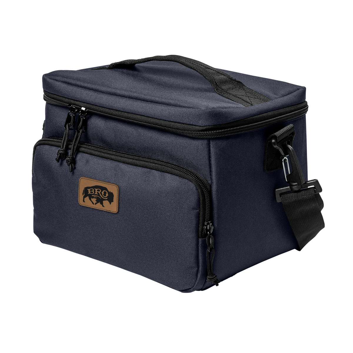 BRO 8 Can Cooler in River Blue Navy – alternate view