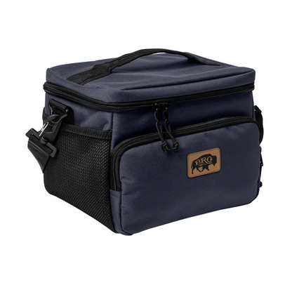 BRO 8 Can Cooler in River Blue Navy – side detail