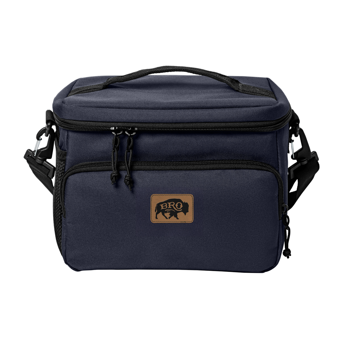 BRO 8 Can Cooler in River Blue Navy – front view