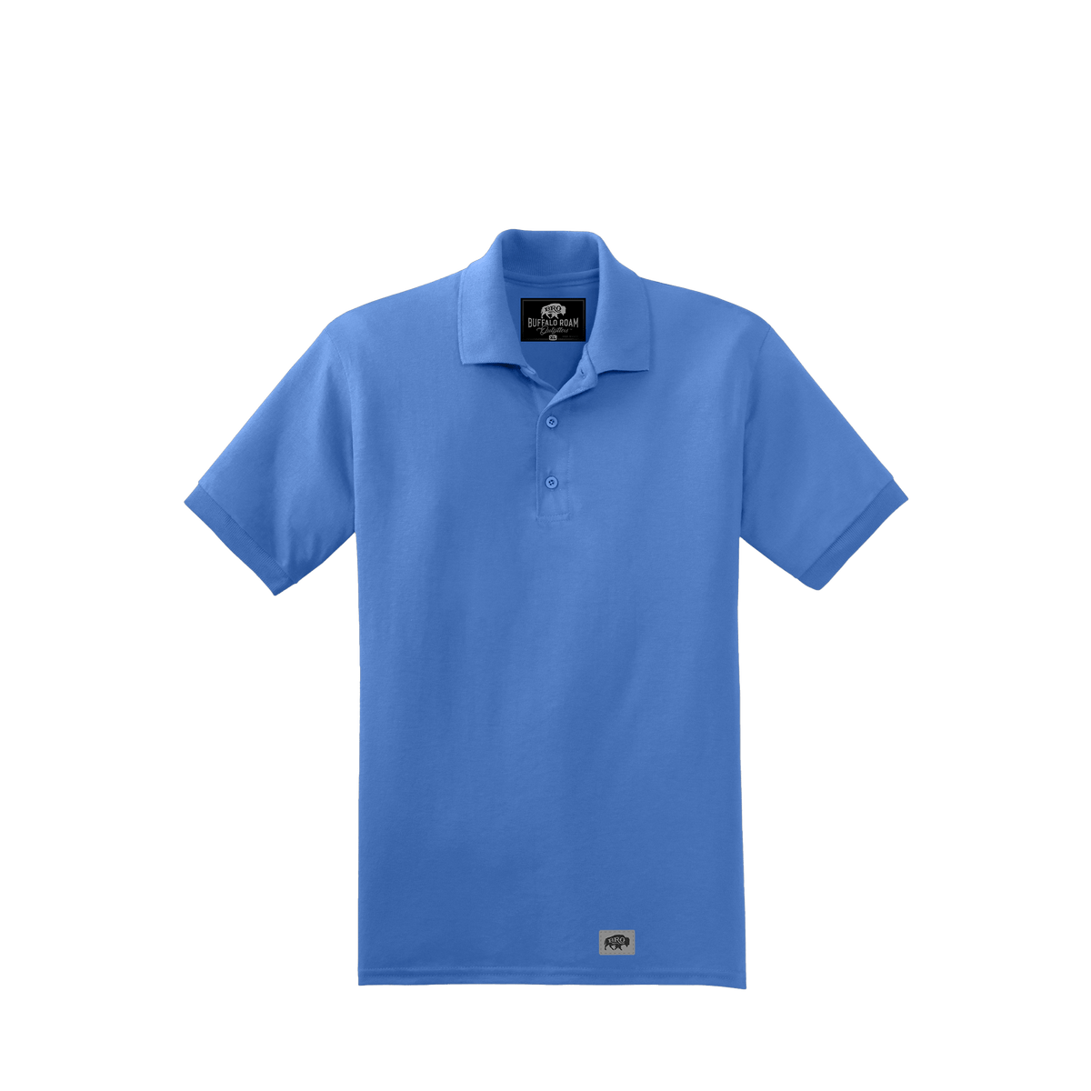 BRO 50/50 Midweight Polo in Carolina Blue – front view