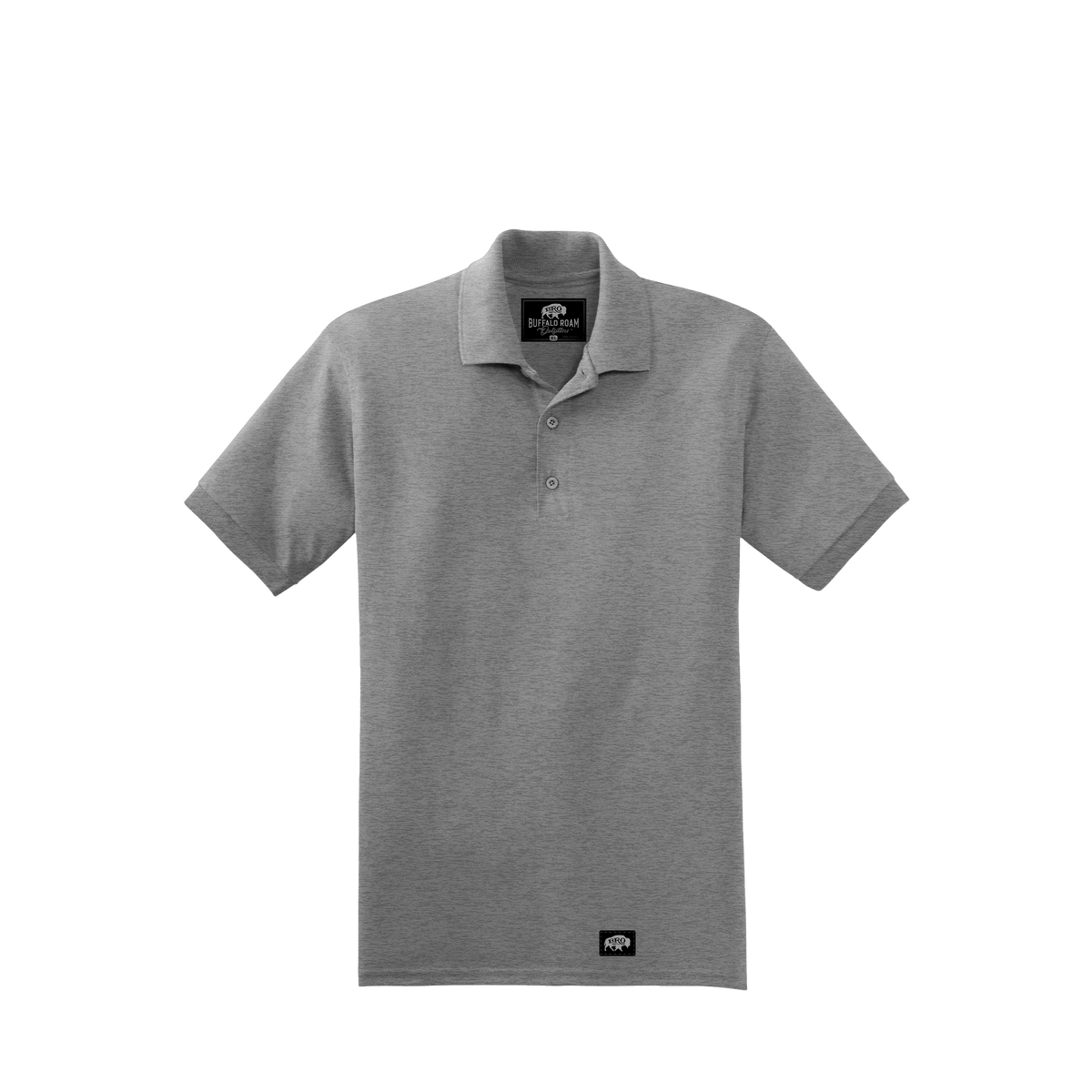 BRO 50/50 Midweight Polo in Grey – front view