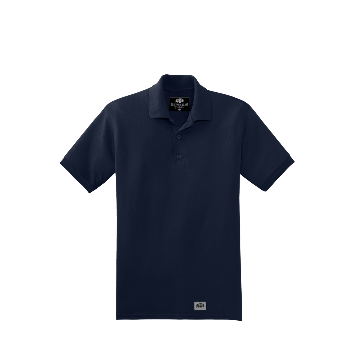 BRO 50/50 Midweight Polo in True Navy – front view