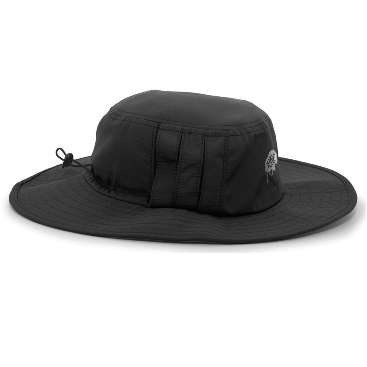 BRO Boonie Hat in Black – right side view