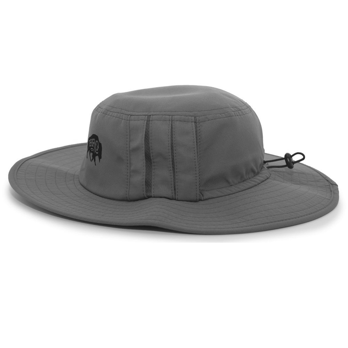 BRO Boonie Hat in Graphite – left side view