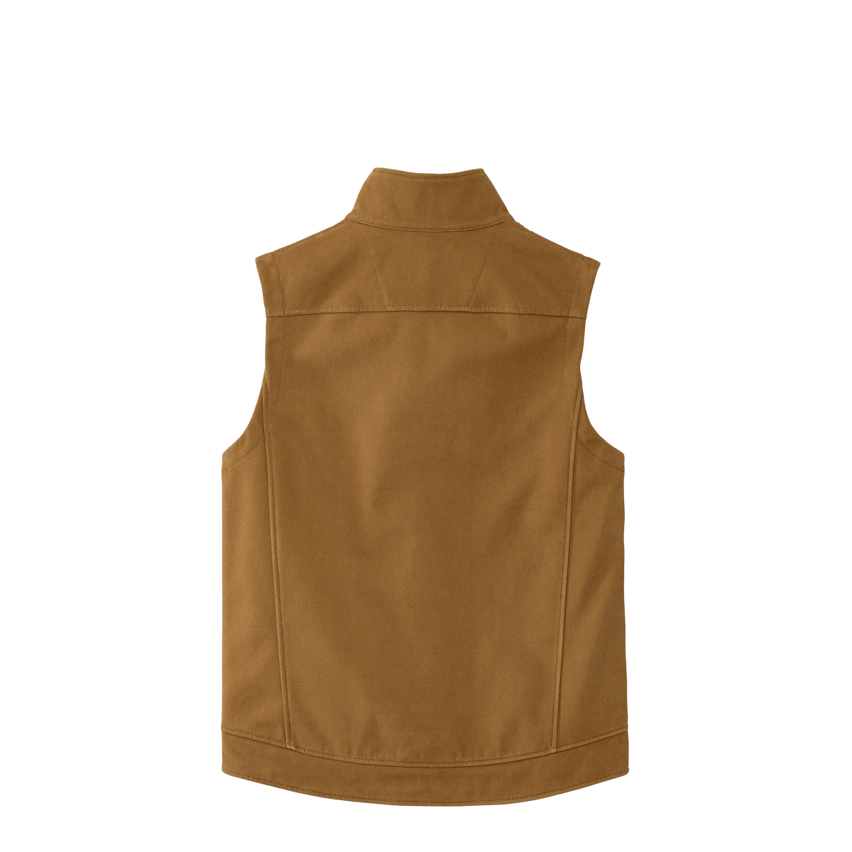 BRO Duck Bonded Soft Shell Work Vest in Duck Brown – back view