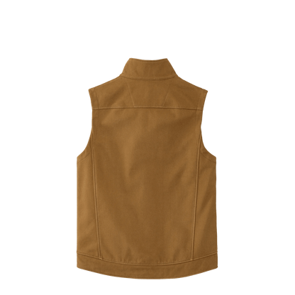 BRO Duck Bonded Soft Shell Work Vest in Duck Brown – back view