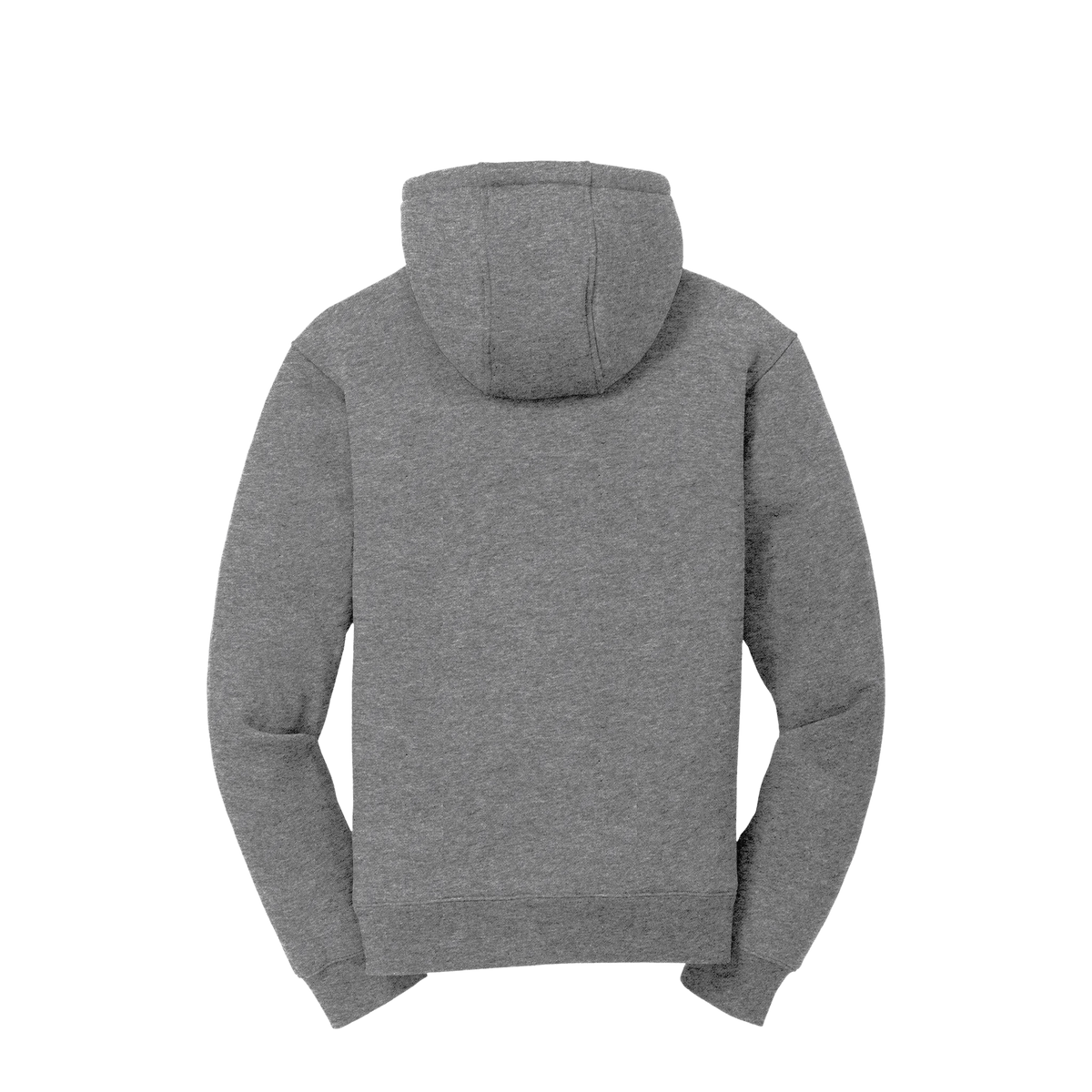 BRO Heavyweight Full-Zip Fleece Hoodie in Grey – back view