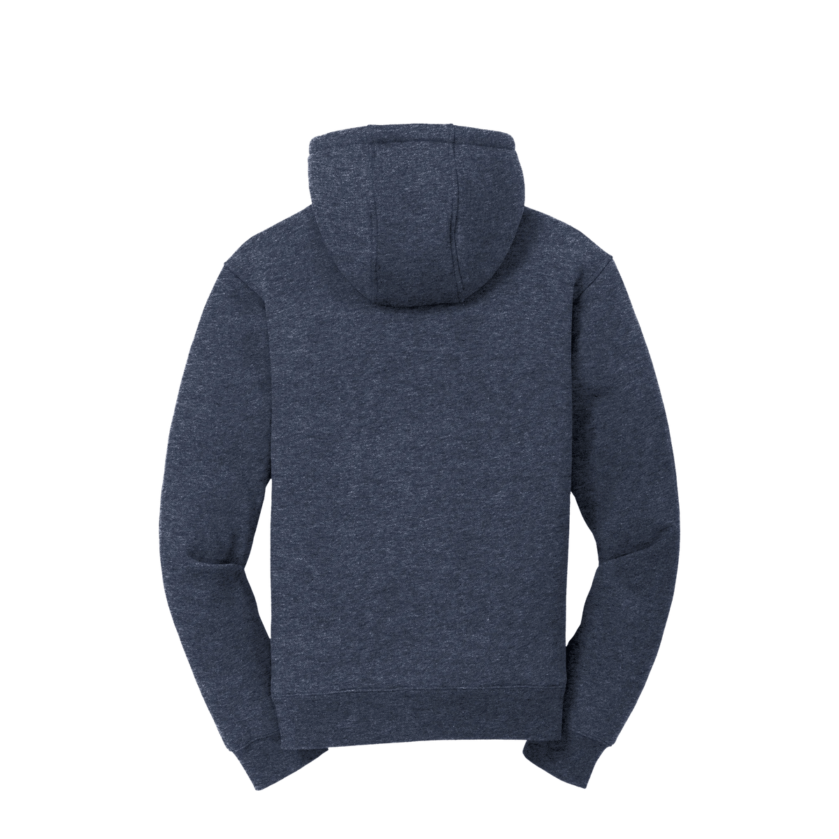 BRO Heavyweight Full-Zip Fleece Hoodie in Navy – back view
