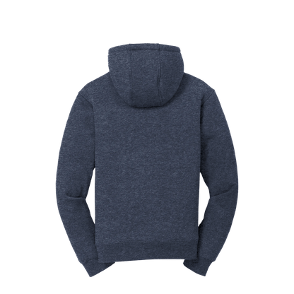 BRO Heavyweight Full-Zip Fleece Hoodie in Navy – back view