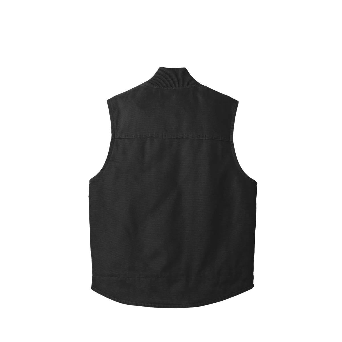 BRO Insulated Duck Work Vest in Black – back view