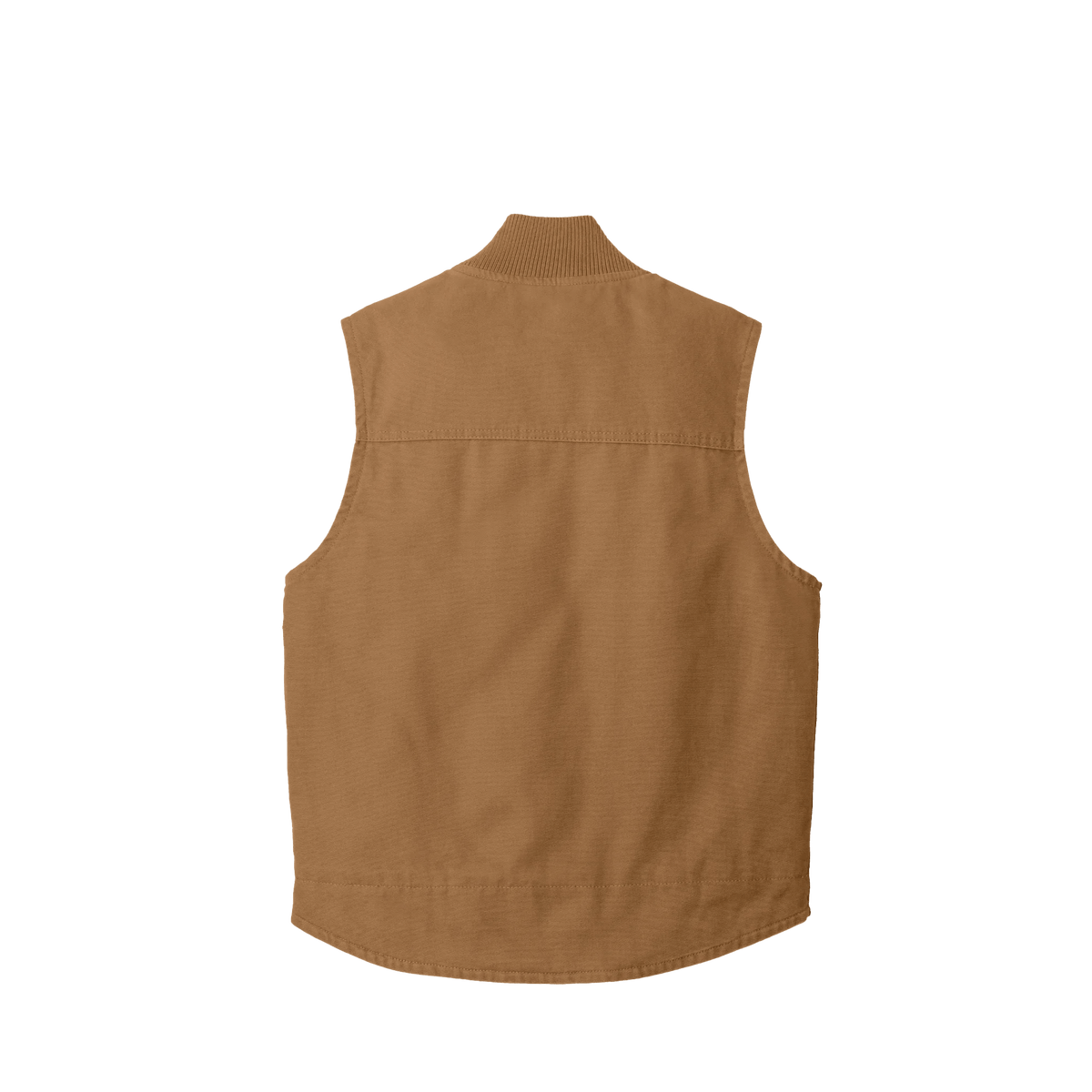 BRO Insulated Duck Work Vest in Duck Brown – back view