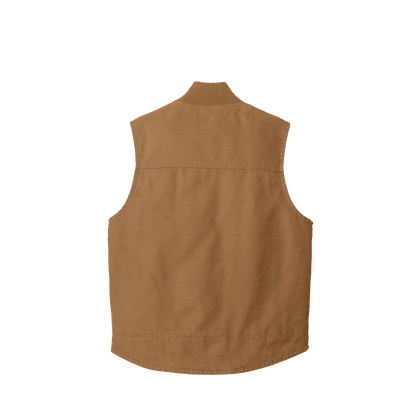 BRO Insulated Duck Work Vest in Duck Brown – back view