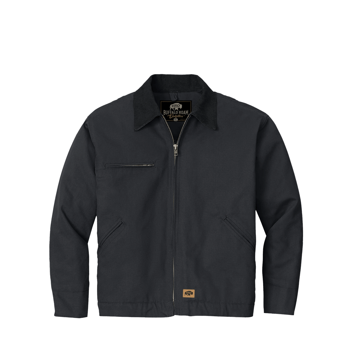 BRO Insulated Duck Work Jacket in Charcoal – front view