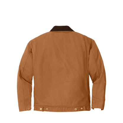 BRO Insulated Duck Work Jacket in Duck Brown – back view