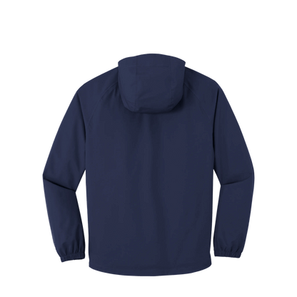 BRO Lightweight Waterproof Rain Jacket in True Navy – back view