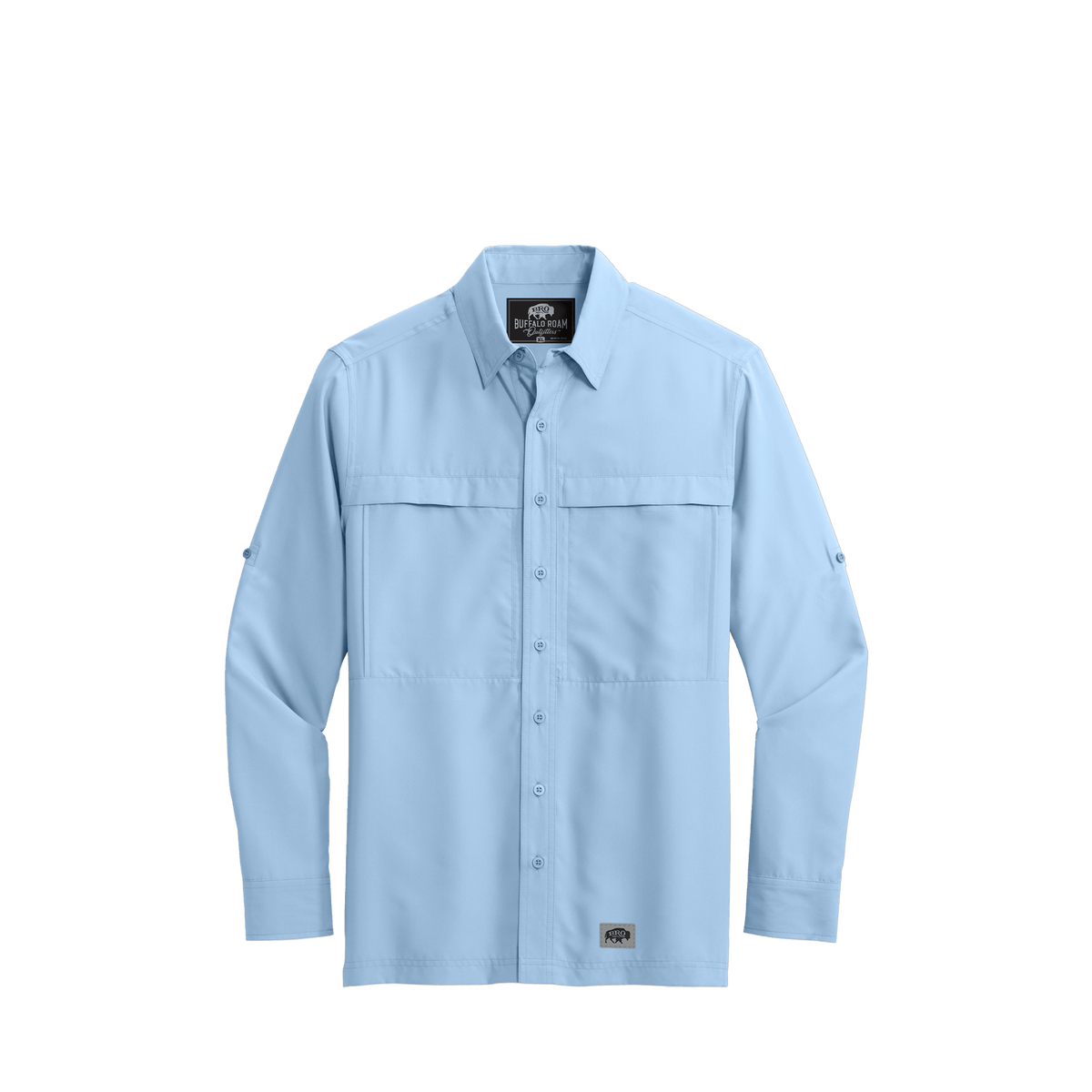 BRO Long Sleeve Daybreak UV Vented Shirt in Light Blue – front view