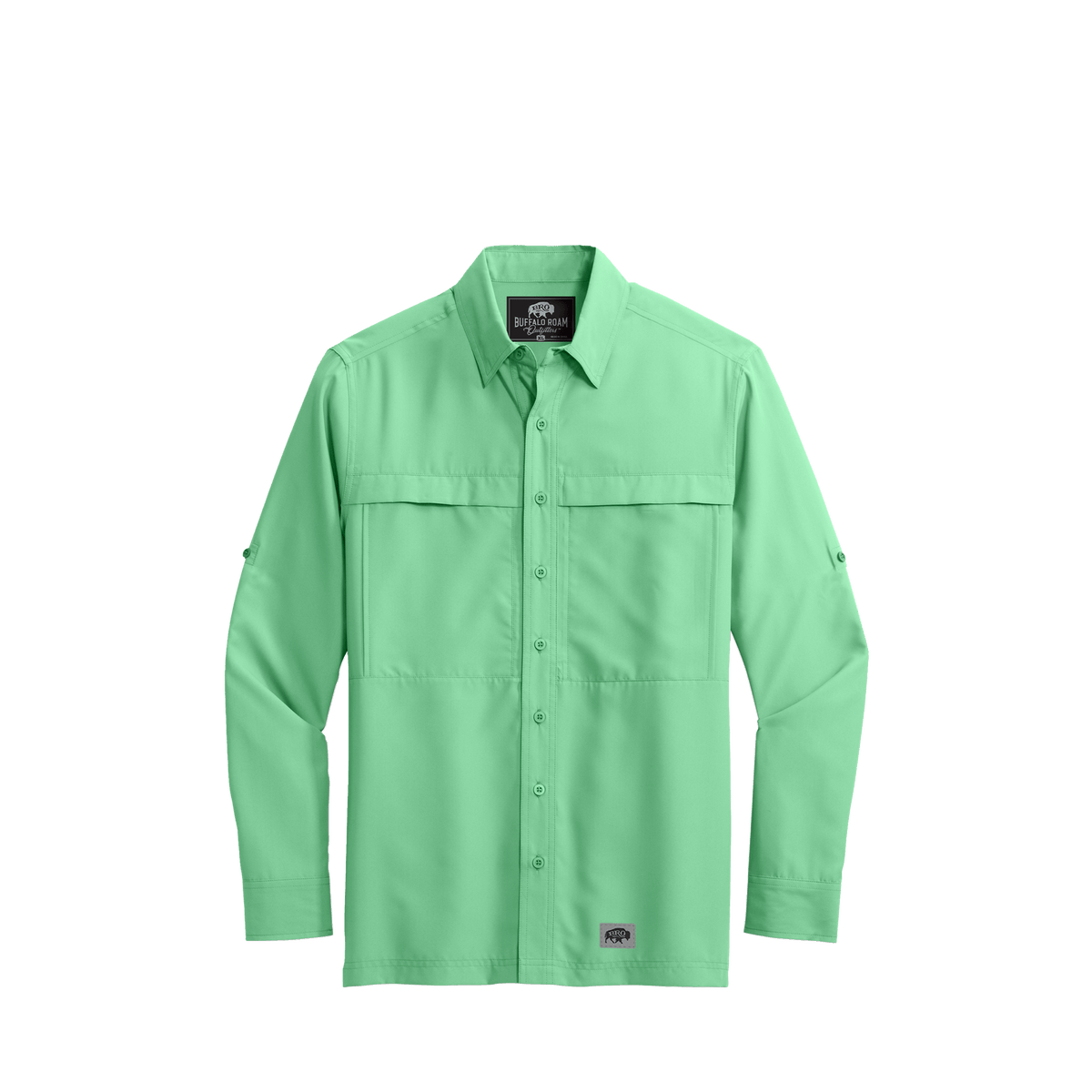 BRO Long Sleeve Daybreak UV Vented Shirt in Seafoam – front view