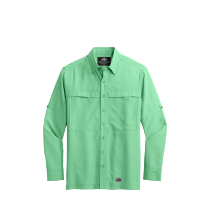 BRO Long Sleeve Daybreak UV Vented Shirt in Seafoam – front view
