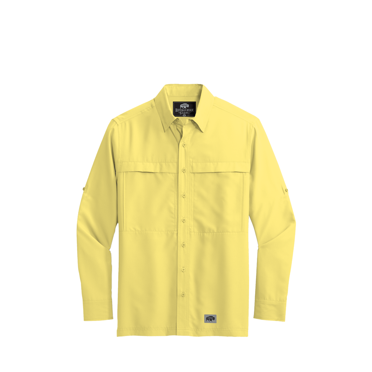 BRO Long Sleeve Daybreak UV Vented Shirt in Yellow – front view