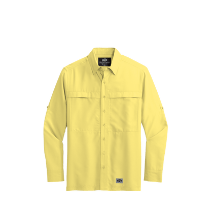 BRO Long Sleeve Daybreak UV Vented Shirt in Yellow – front view