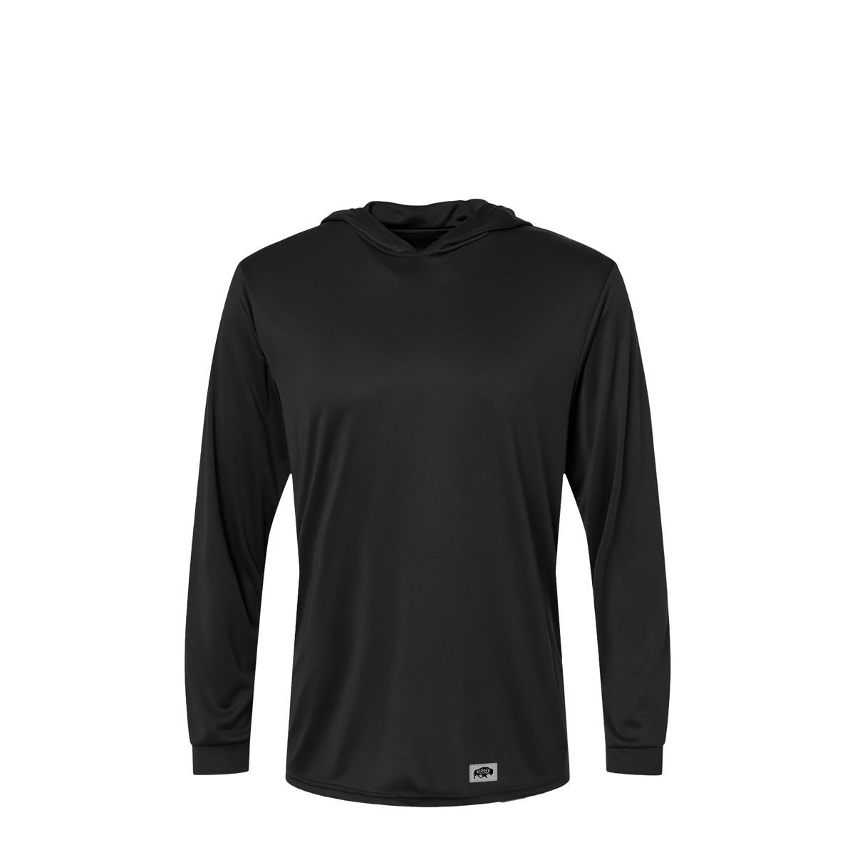 BRO Lightweight UV Hoodie in Black – front view