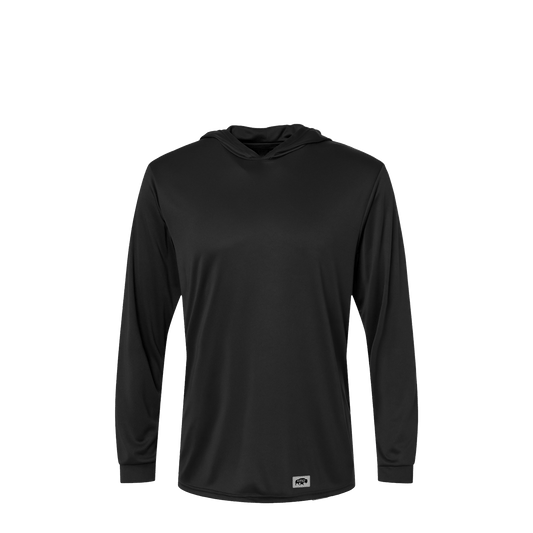 BRO Lightweight UV Hoodie in Black – front view