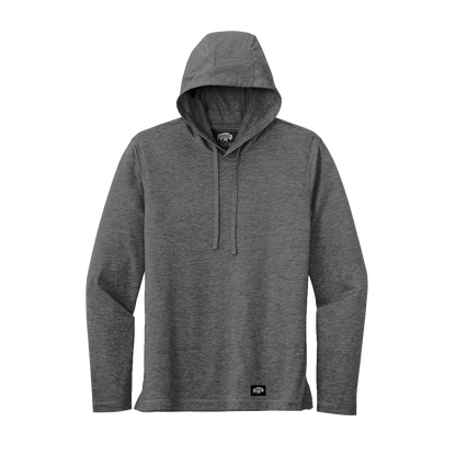 BRO Lightweight Wicking Hoodie in Dark Grey Heather – front view