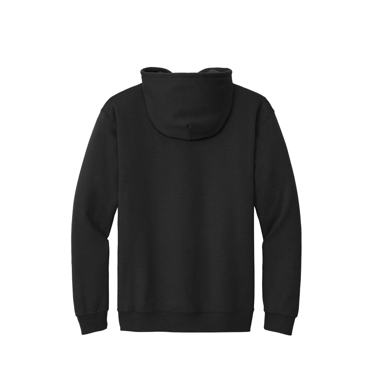 BRO Midweight Full-Zip Hoodie in Black – back view