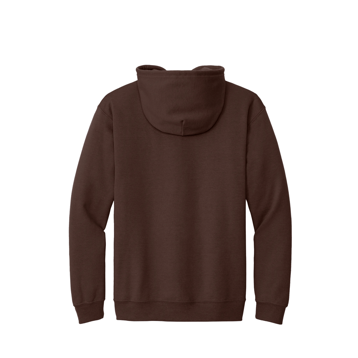 BRO Midweight Full-Zip Hoodie in Dark Chocolate – back view