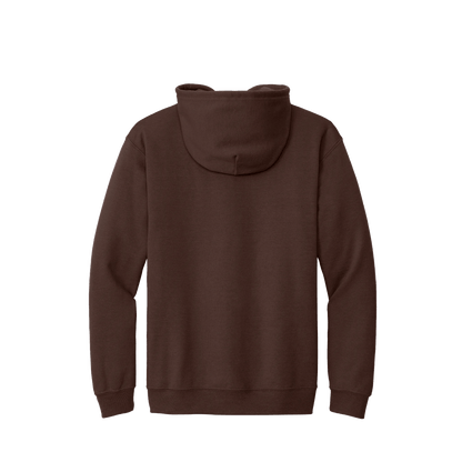 BRO Midweight Full-Zip Hoodie in Dark Chocolate – back view