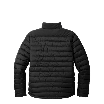 BRO Lightweight Insulated Puffer Jacket in Black – back view