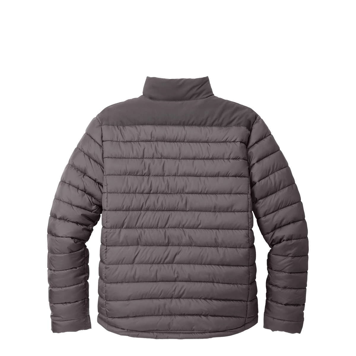 BRO Lightweight Insulated Puffer Jacket in Smoke Grey – back view
