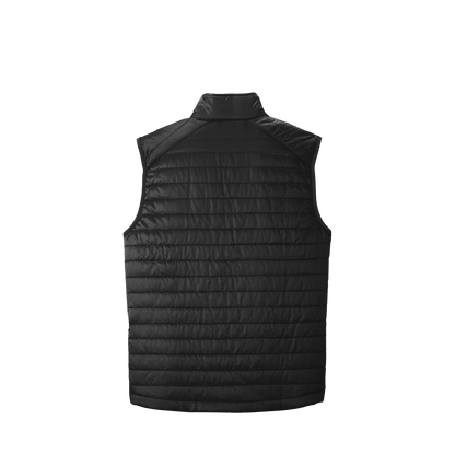 BRO Lightweight Insulated Puffer Vest in Black – back view