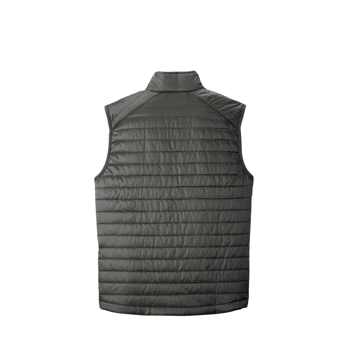 BRO Lightweight Insulated Puffer Vest in Graphite – back view